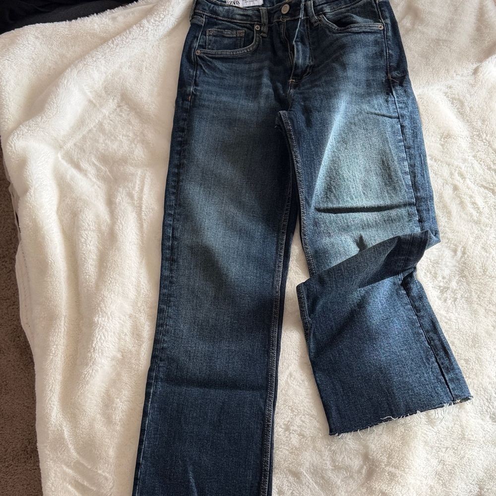 Zara Indigo Straight Leg Jeans